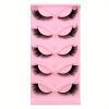 5 pairs Charming Cat Eye False Eyelashes - C/D Curling, Lengthening, and Eye-Opening Makeup Tool