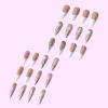 24pcs Shiny Rhinestone Stiletto Press On Nails with White Flower Design - Full Cover Glossy Acrylic Nails for Women and Girls (French Flower)