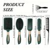 6pcs Hairdressing Comb Brush Set Paddle Air Cushion Comb Oval Air Bag Comb Rib Comb Round Curling Comb Rat Tail Comb Hair Brush Cleaning Comb