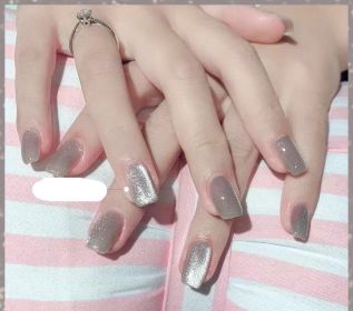 Milk Tea Crystal Stone Cat Eye Nail Polish (Option: W-10ML)
