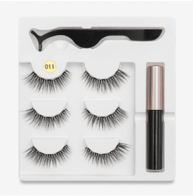 A Pair Of False Eyelashes With Magnets In Fashion (Option: 5PC 011 style)