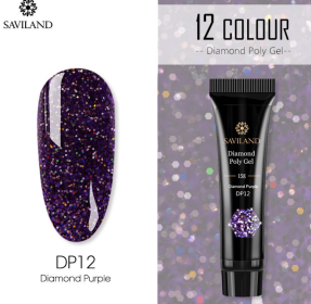12 Colors Nail Diamond Poly Gel (Option: DP12)