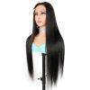 Glueless Transparent HD 4*4 Frontal 4x4 Lace Front Brazilian Real Human Hair Yaki Kinky Straight Closure Wig For Black Women